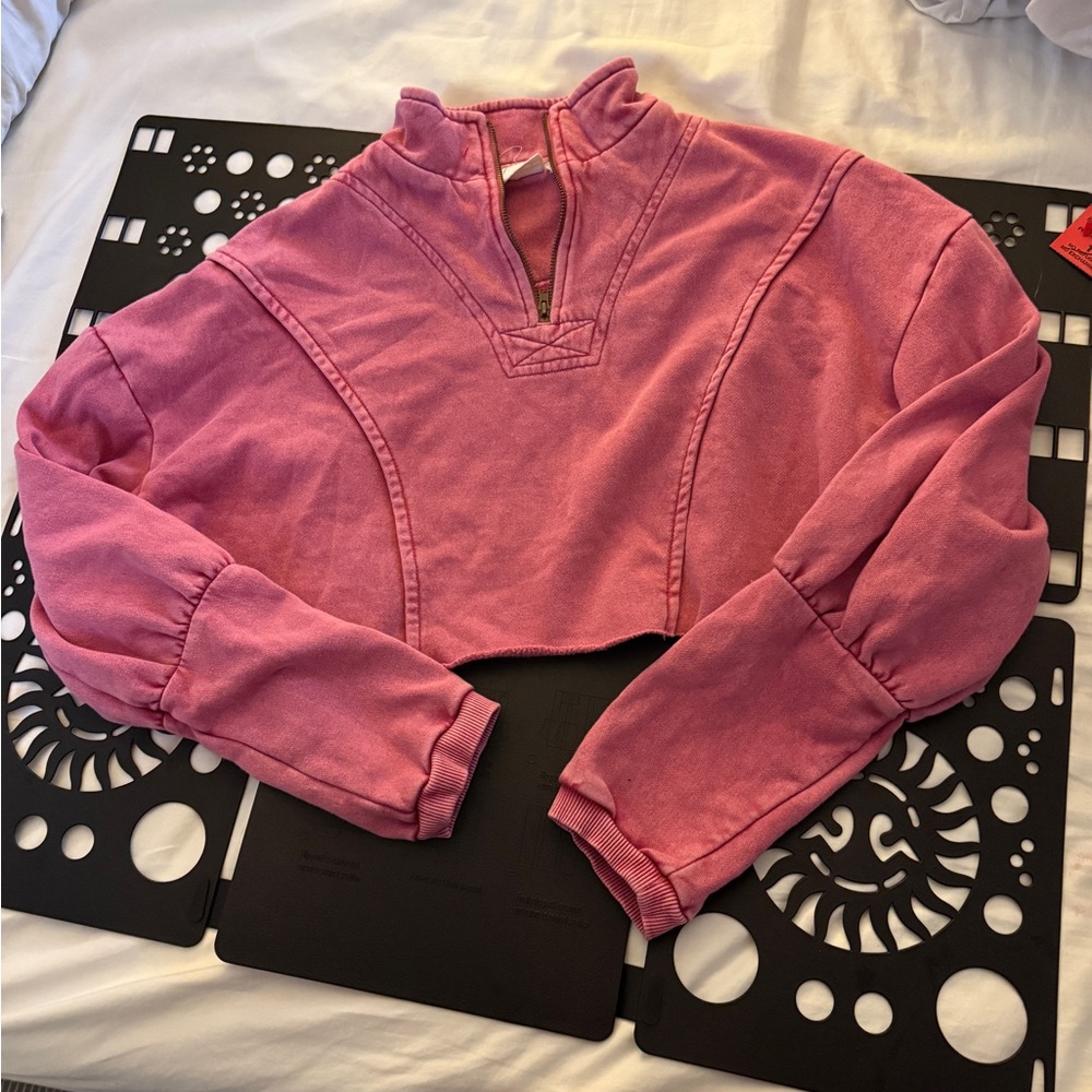 Urban Outfitters Pink Cropped Sweatshirt